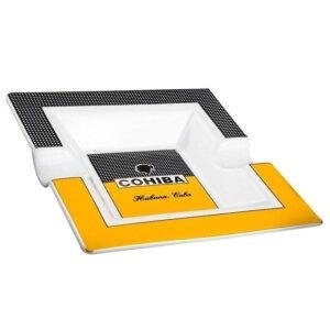 Cohiba Square Ceramic 4-Cigar Grid Ashtray