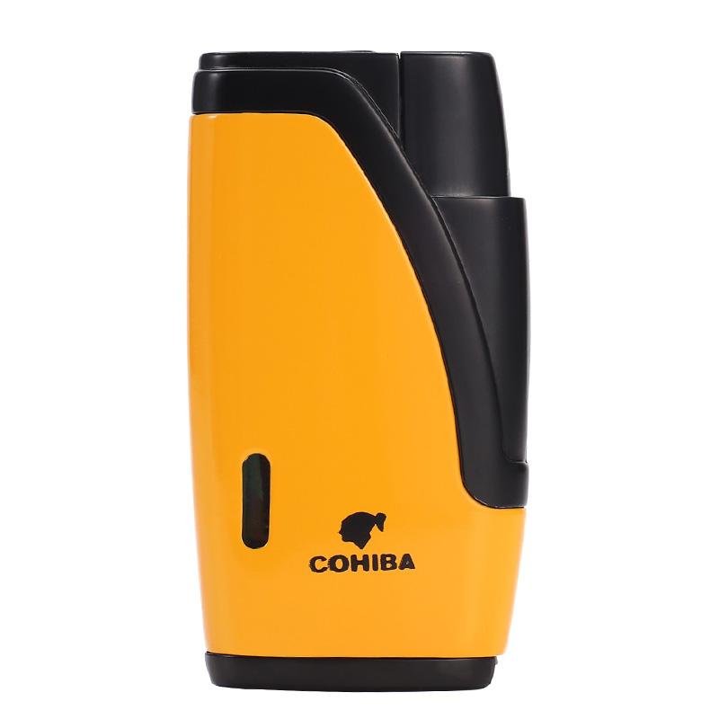 Cohiba Twin-Tone Curve Single Jet Lighter (Yellow & black)
