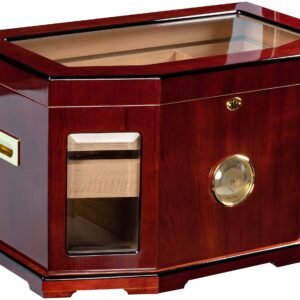 Masterpiece Octagonal Mahogany & Glass Commercial Display Cabinet Humidor
