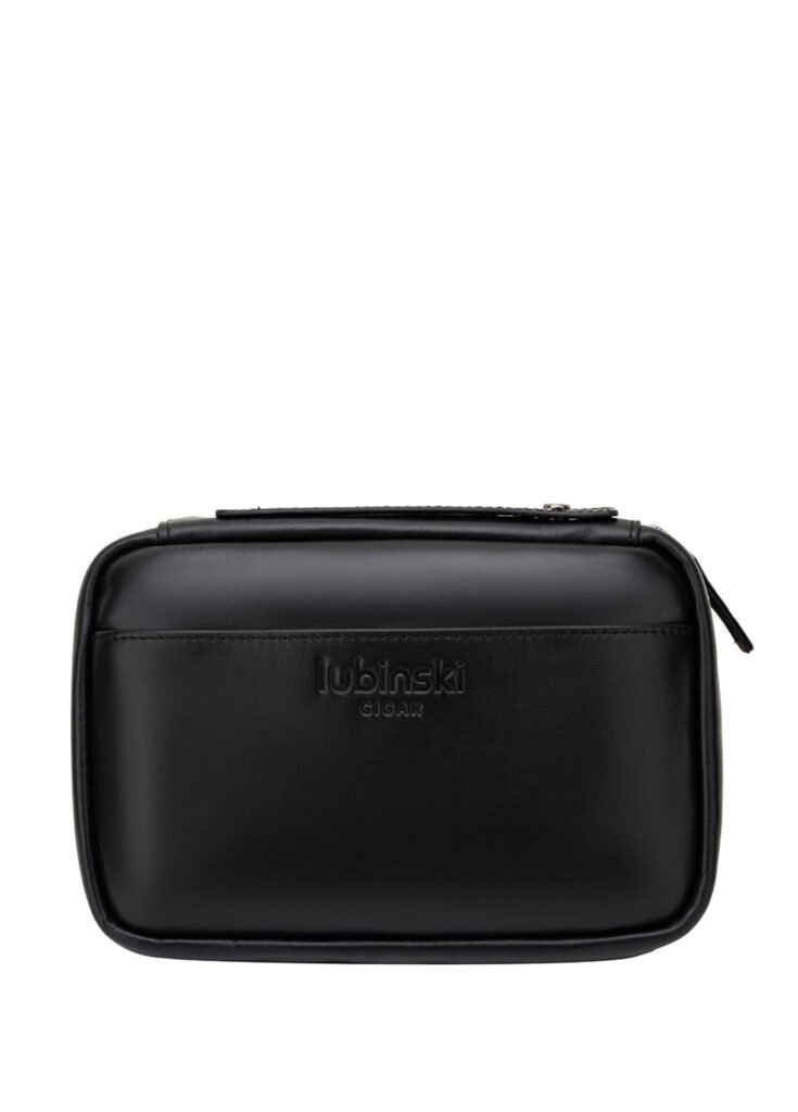 Lubinski Genuine Leather Zip-Around Cigar Travel Pouch