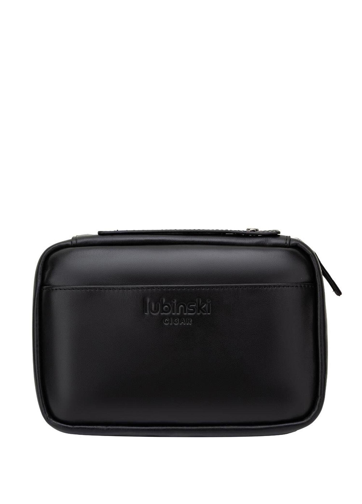 Lubinski Genuine Leather Zip-Around Cigar Travel Pouch
