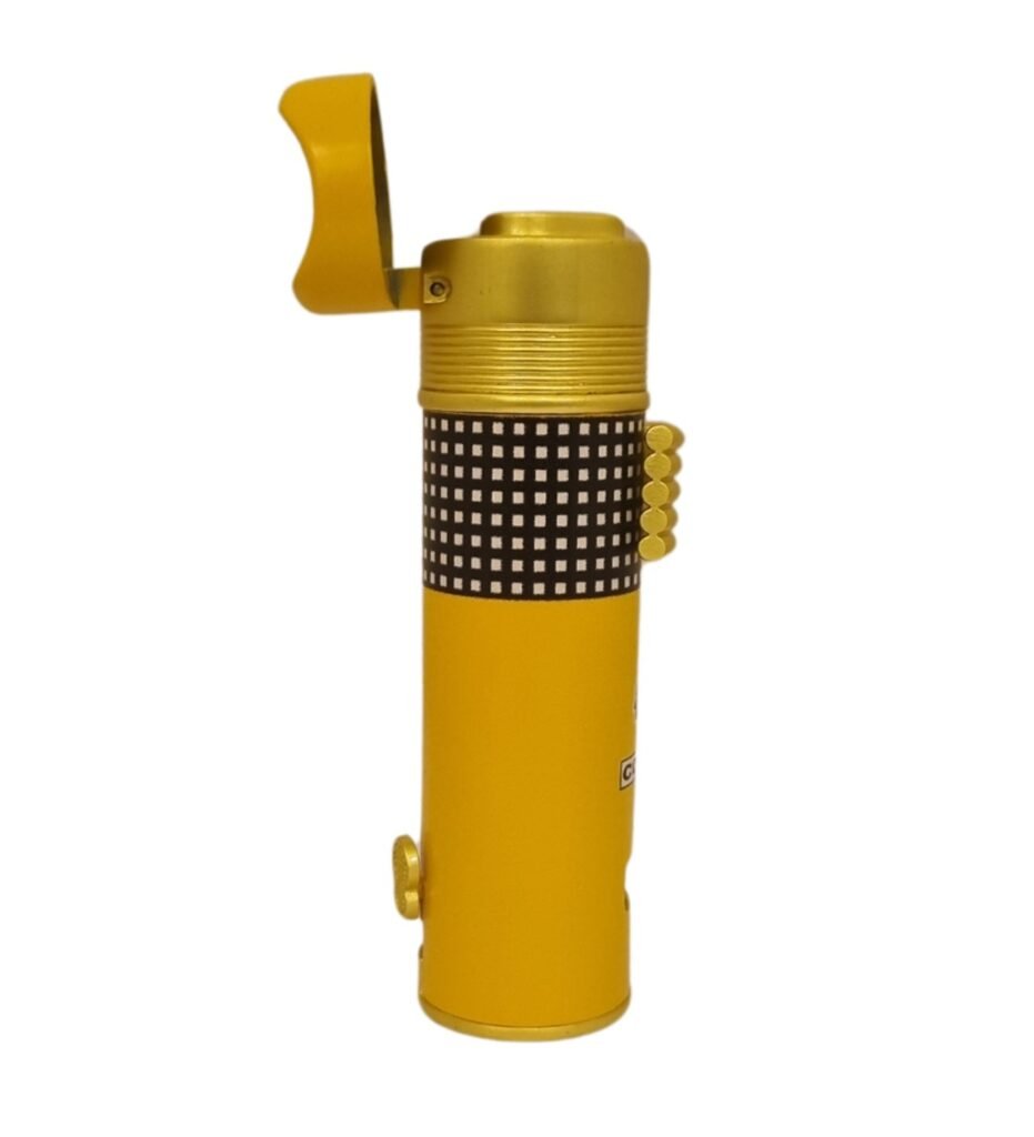 Cohiba Side-Press Jet Torch Lighter (Classic Yellow & Gunmetal)