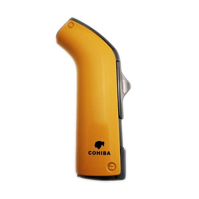 Cohiba Ergonomic Angled Jet Torch Lighter (Classic Yellow)